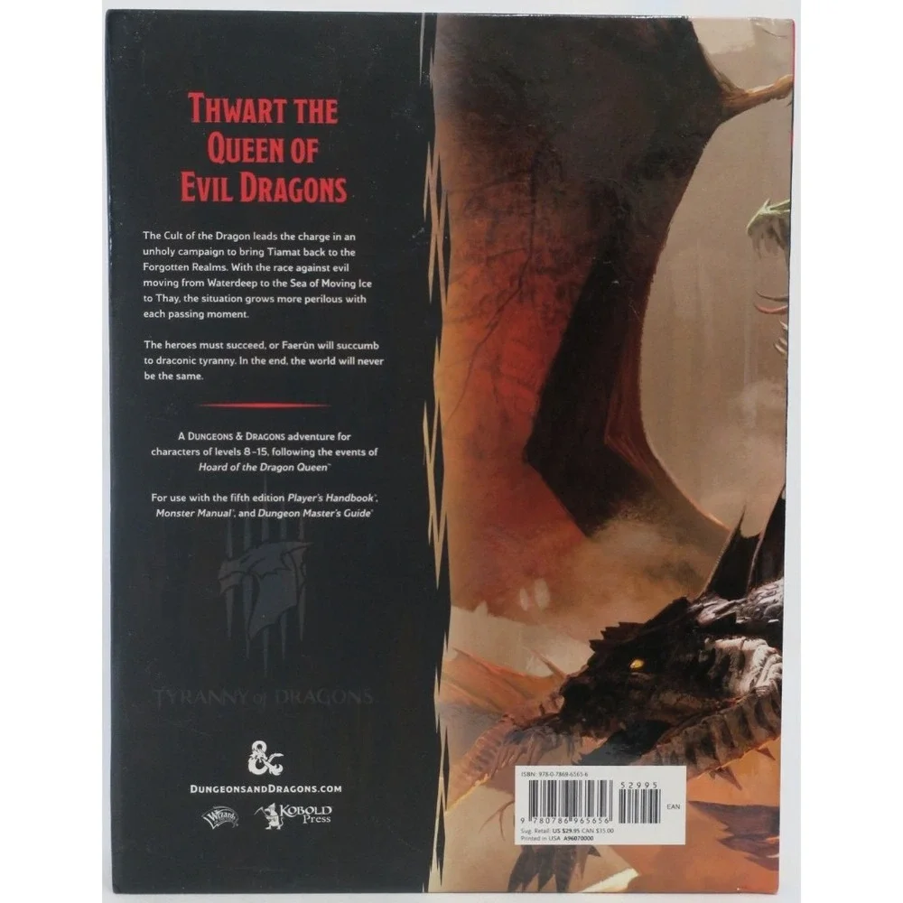 Dungeons & Dragons The Rise of Tiamat 5th Edition D&D Hardcover Adventure Book - Picture 2 of 2